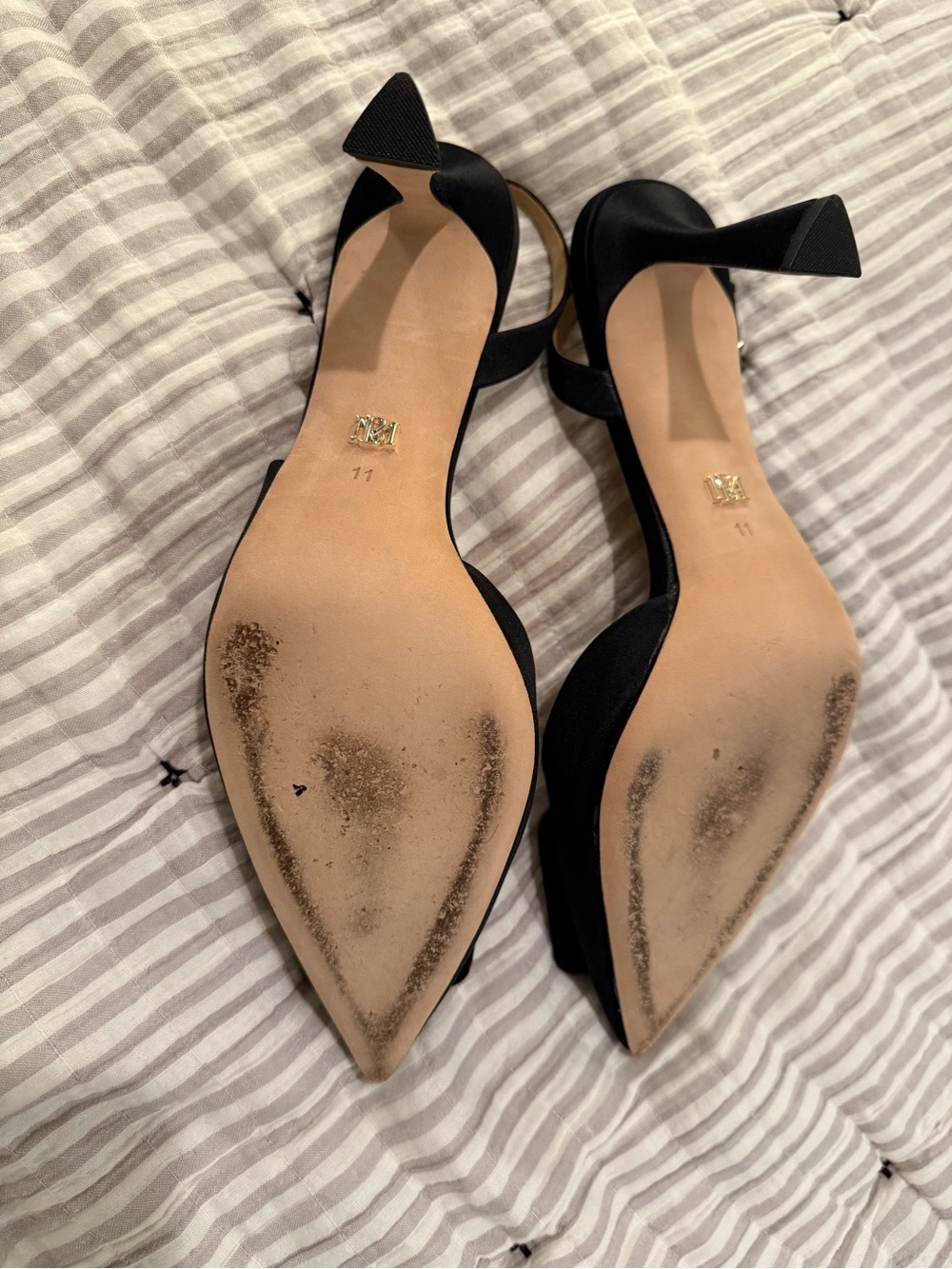 Badgley Mischka Graciella Black Pointed-Toe Slingback Satin Pump - Picture 10 of 10